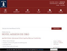 Tablet Screenshot of hotelmissiondeoro.com